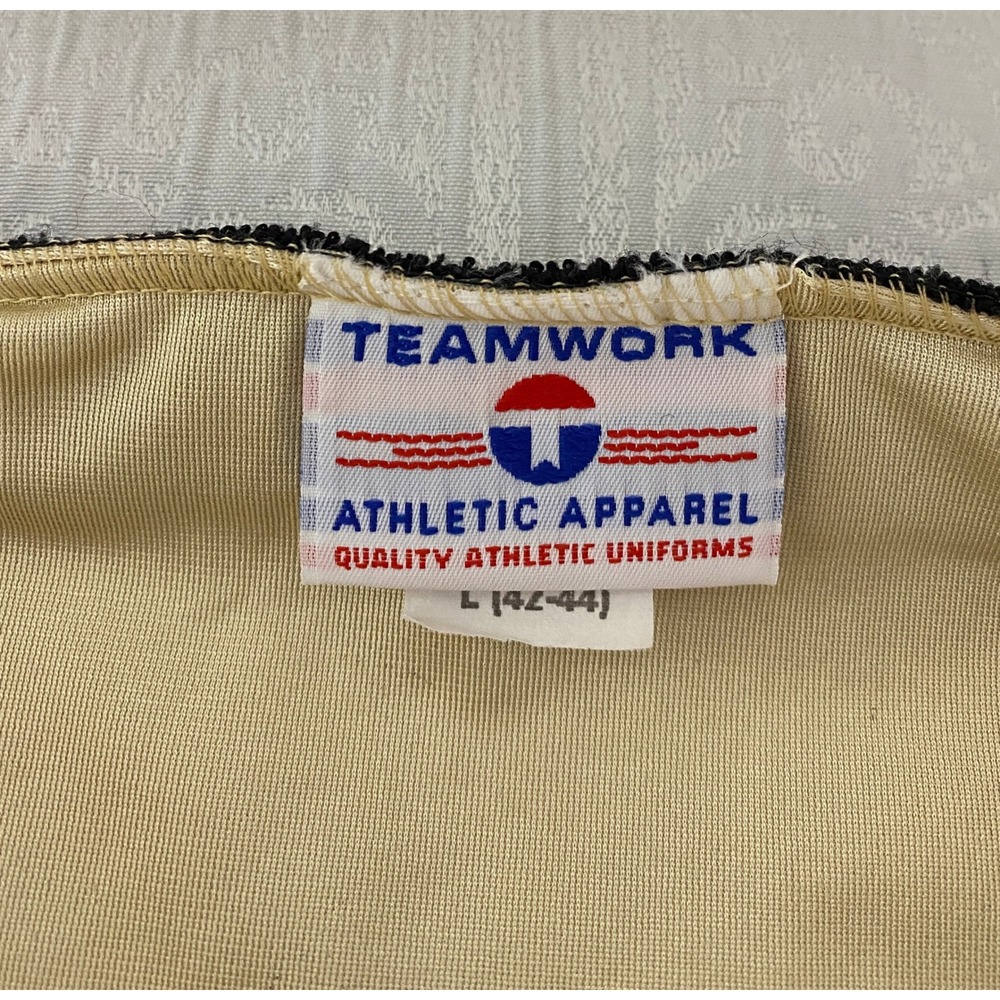 Vintage USA Teamwork Athletic Apparel Illinois Mustangs Jersey Gold Black L 42 - Picture 5 of 9